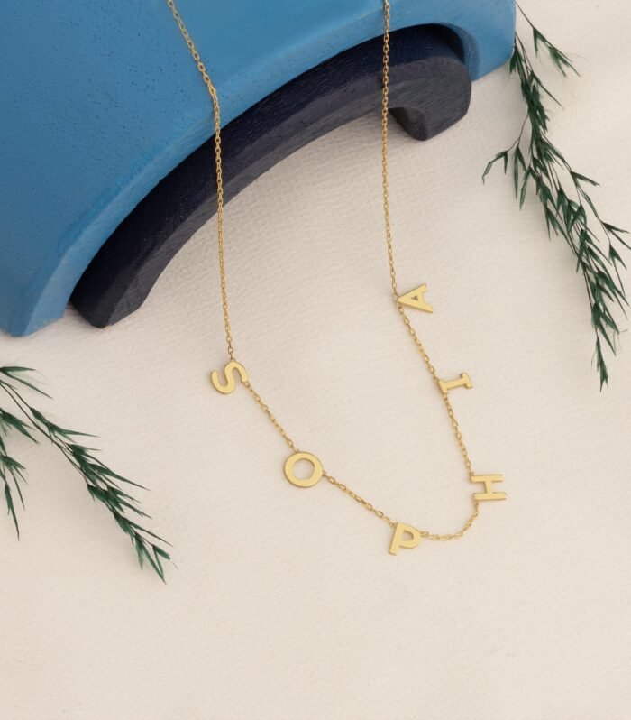 Spaced Initial Name Necklace