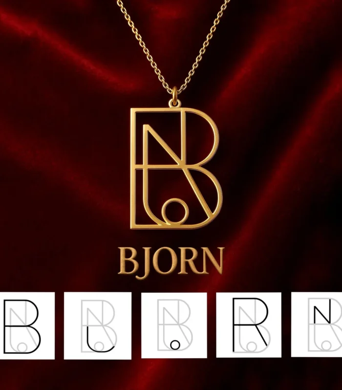 Personalized Monogram Name Pendant